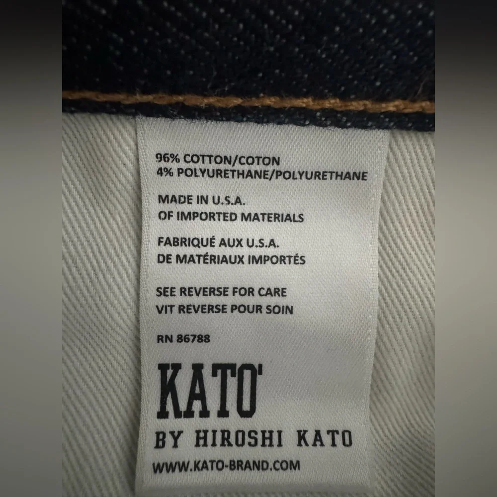 Hiroshi Kato Men’s Jeans size 29 ( 32x 26) Scissors slim tapered raw indigo